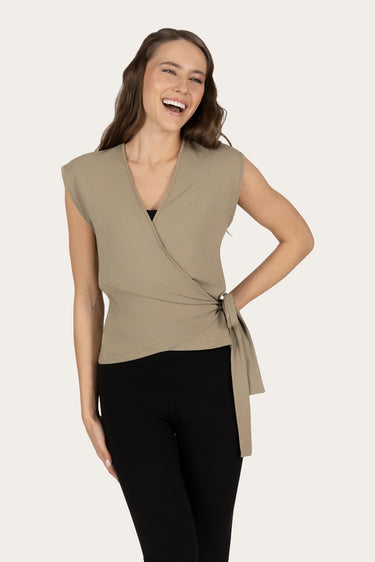 Aurora Yoga Wrap Top - Fern