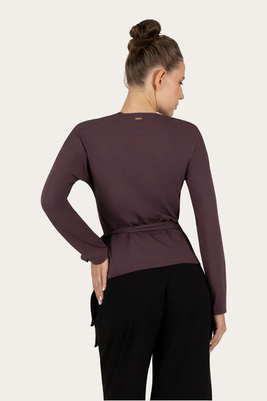 Aurora Wrap Yoga Vest - Berry