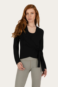 Aurora Wickel Yoga Vest – Onyx Black