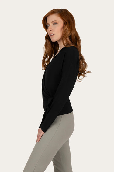 Aurora Wrap Yoga Vest – Onyx Black