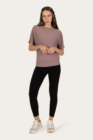 Budhi Short Sleeve Yoga Tee - Fireclay