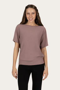 Budhi Kurzarm Yoga Shirt - Fireclay