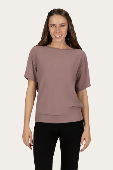 Budhi Short Sleeve Yoga Tee - Fireclay