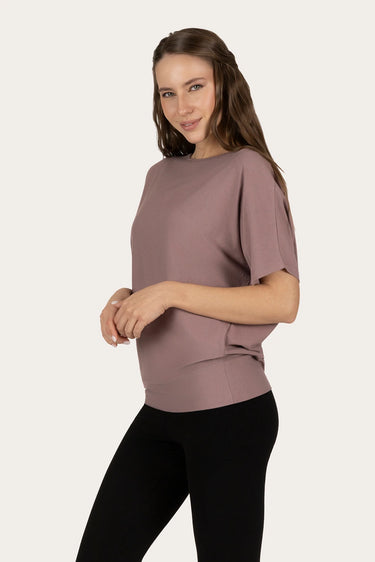 Budhi Short Sleeve Yoga Tee - Fireclay