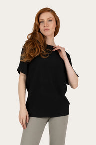 Budhi Kurzarm Yoga Shirt – Onyx Black