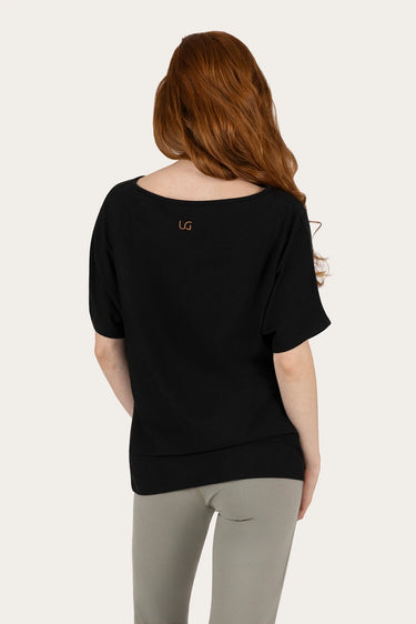 Budhi Short Sleeve Yoga Tee - Onyx Black