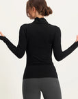 Ishtar Langarm-Yoga-Shirt - Onyx Black