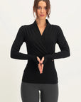Ishtar Langarm-Yoga-Shirt - Onyx Black