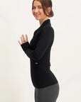 Ishtar Langarm-Yoga-Shirt - Onyx Black