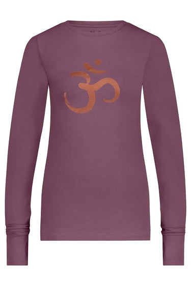 Karuna OM Yoga Longsleeve Shirt  - Mauve