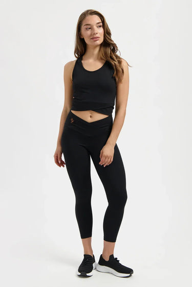 Sati Yoga Crop Tank  - Onyx Black