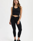 Sati Yoga-Croptop - Onyx Black