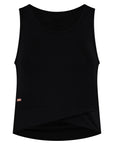 Sati Yoga-Croptop - Onyx Black