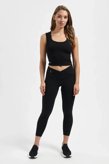 Seris Yoga Crop Tank - Onyx Black