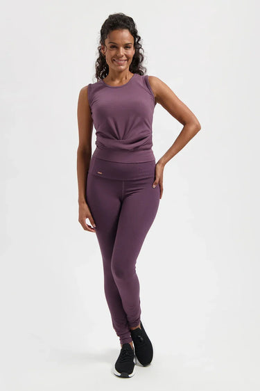 Veyra Cropped Yoga Tank - Berry