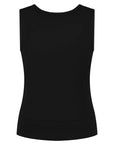 Veyra Cropped Yoga Tank - Onyx Black