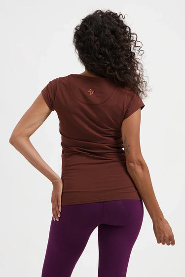 Zefira Yoga Tee - Marron