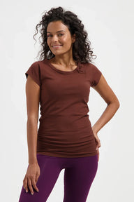 Zefira Yoga Tee - Marron