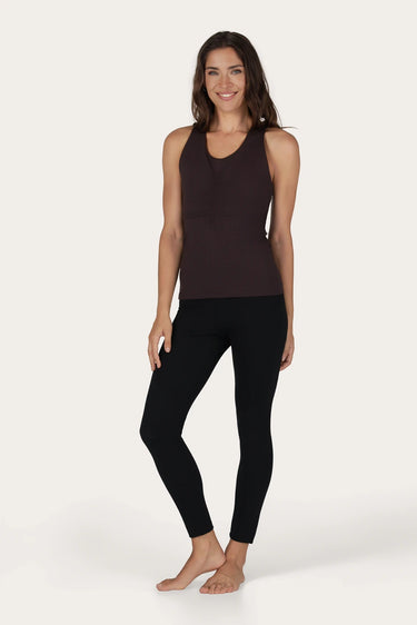 Aina Yoga Top - Coffee