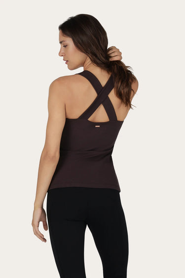 Aina Yoga Top - Coffee