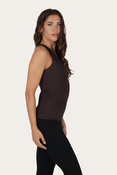 Aina Yoga Top - Coffee