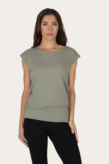 Asana Yoga Tee - Smokey Quartz