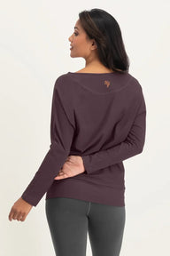 Budhi Yoga-Langarmshirt - Berry