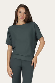 Budhi Short Sleeve Yoga Tee - Pinyon