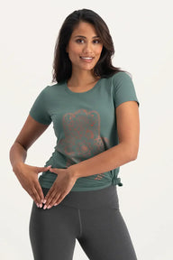 Hamsa Core Yoga Tee - Forest