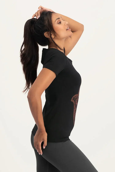Hamsa Core Yoga Tee - Onyx Black