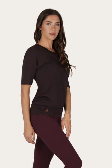 Kami Yoga Tee - Coffee