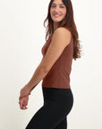 Karuna Balance Loose Fit Tank - Mocca