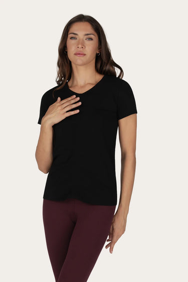 Lua Yoga Tee - Onyx Black