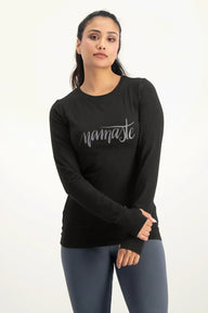 Namaste Core Yoga-Longsleeve – Onyx Black