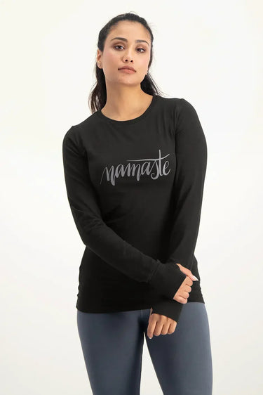 Namaste Core Yoga Longsleeve - Onyx Black