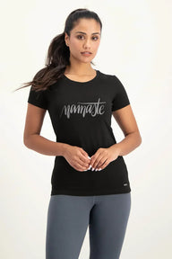 Namaste Core Yoga Tee - Onyx Black