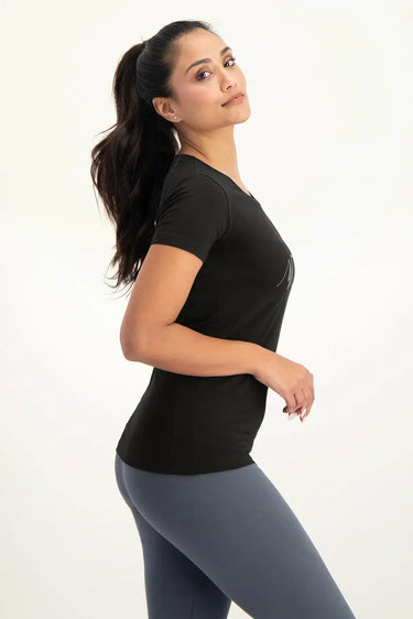 Namaste Core Yoga Tee - Onyx Black