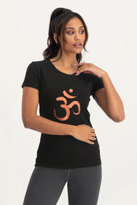 Om Core Yoga Top - Onyx black