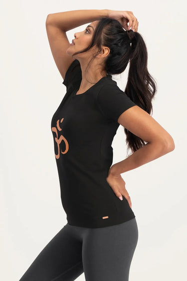 Om Core Yoga Top - Onyx black