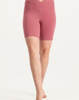 Sati Yoga Biker Shorts  - Hibiscus