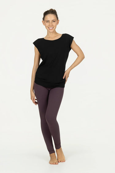 Asana Yoga Tee - Onyx Black