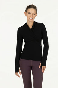 Ishtar Langarm-Yoga-Shirt - Onyx Black