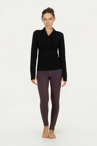 Ishtar Longsleeve Yoga Top - Onyx Black