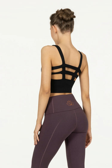 Mandala Yoga Sports Bra - Onyx Black