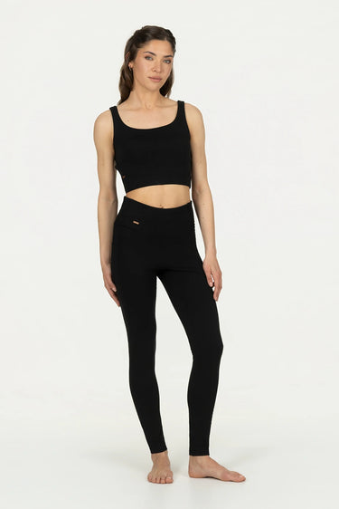 Tara Pocket Yoga Leggings - Onyx Black