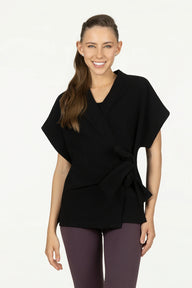 Yumea Kimono Yoga Top - Onyx Black