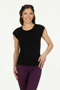 Zefira Yoga Tee - Onyx Black