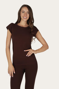Zefira Yoga Tee - Cacao