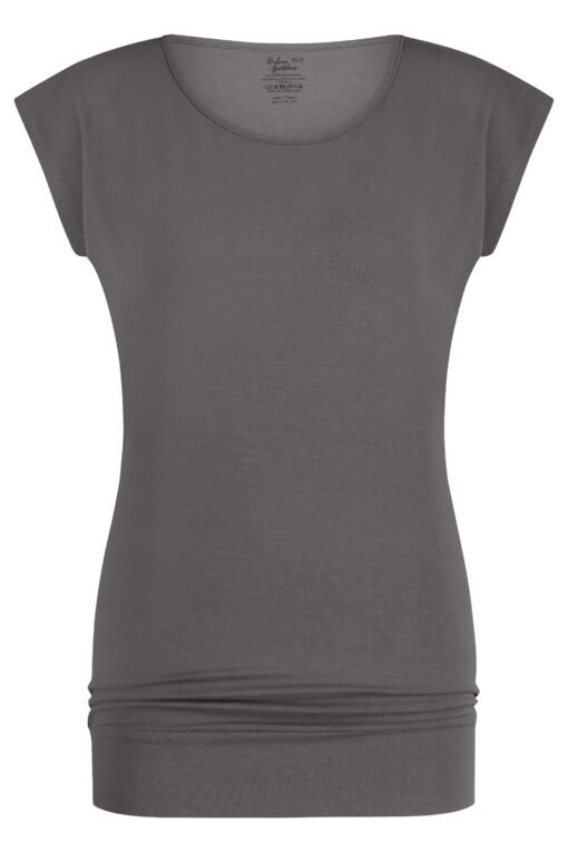 Asana-Yoga-T-Shirt mit kurzen Ärmeln-Yoga-Shirt mit Bund