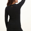 Karuna OM longsleeve yoga shirt – dames yoga top van bamboe – 1422397901 - urban black